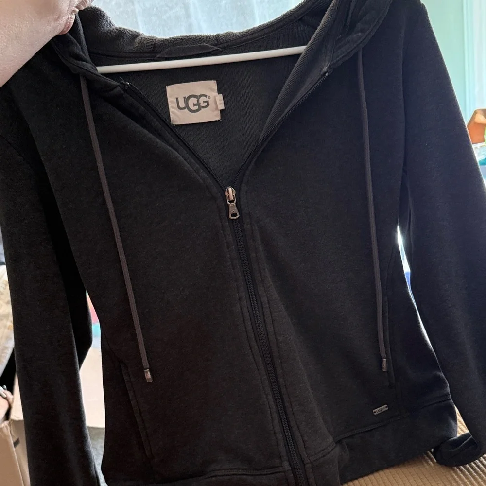 UGG Charcoal Zip-Up Hoodie - Picture 1 of 15